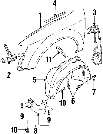 AUDI NEW GENUINE A4 B6 B7 LEFT N/S FRONT WHEEL ARCH TRIM SPOILER LIP 8E0853887A - Bild 3 von 6