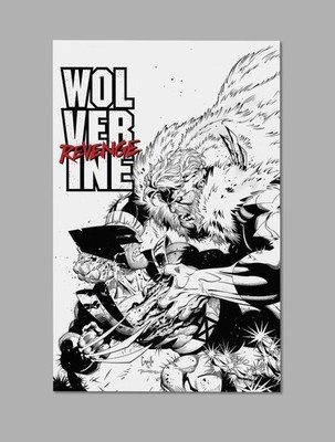 Wolverine: Revenge - Black & White Wall Art Print 11'' x ''17 Marvel Poster