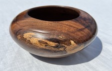 Artisan Made Artist Jim Mason Signed Handcarved Walnut Wood Bowl 3  X6.5  2010