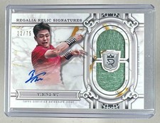 YIBING WU 2024 Topps Royalty Tennis Regalia Relic Signatures Dual AUTO #d /75