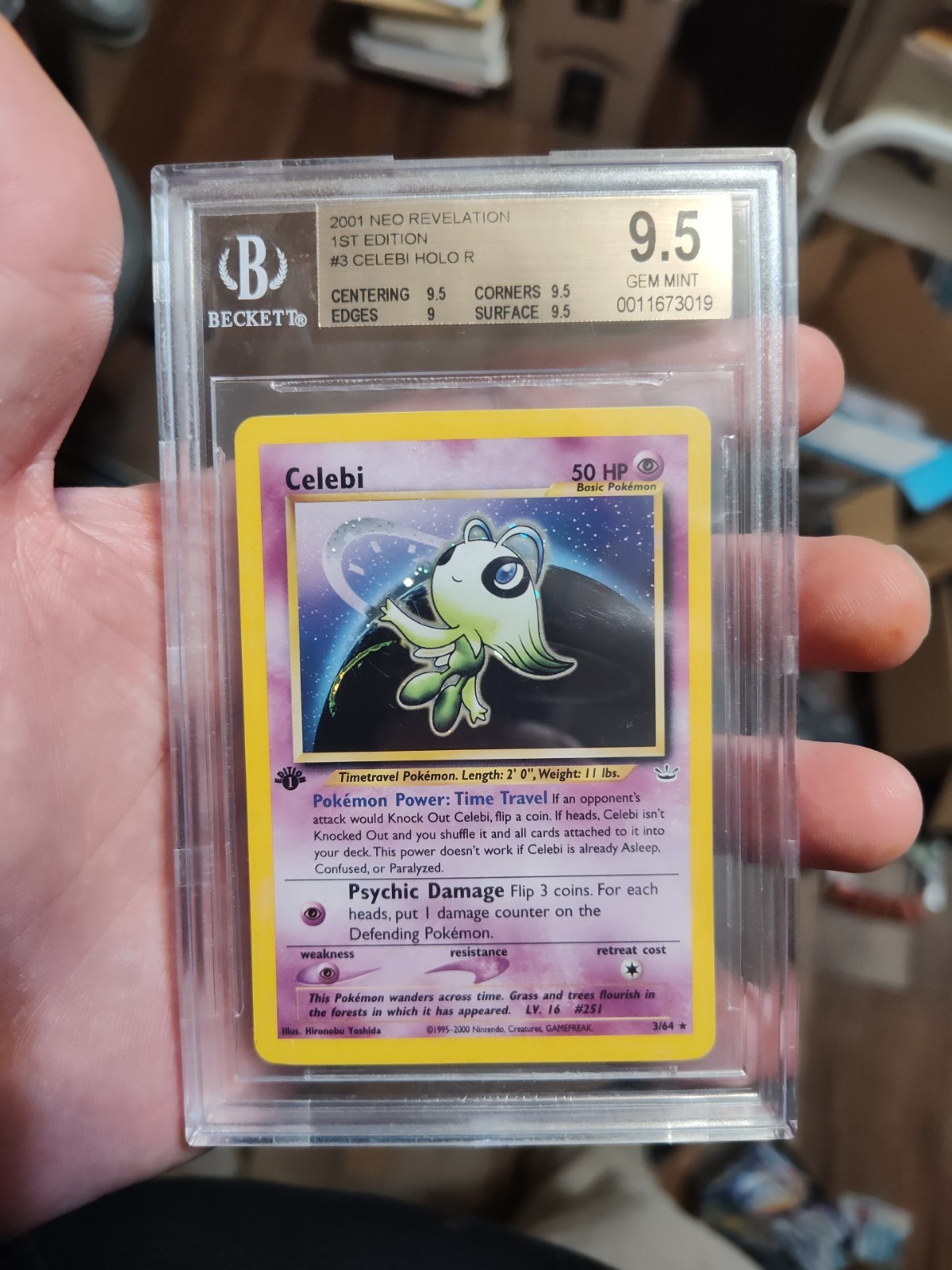 Pokemon Neo Revelation 1st Edition Celebi Holo #3/64 BGS 9.5 Gem Mint