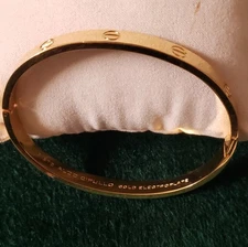 1970 Aldo Cipullo Gold EP Cartier Ultima II Charles Revson Love Bracelet Small