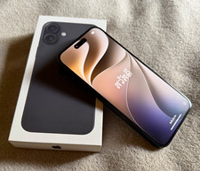 Apple iPhone 16 Plus, 128 GB, 100% Akkukapazität, Schwarz, OVP, Zubehörpaket