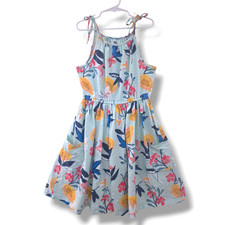 Tea Collection 12 Jamaican Papaya Tie Shoulder Pocket Cotton Dress