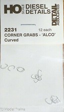 Detail Associates 2231 HO Scale Corner Grab Irons -- For Alco