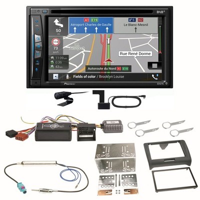 Pioneer AVIC-Z730DAB Navigation Bluetooth CD USB MP3 Einbauset für Audi TT 8J