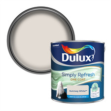 Dulux Paint Nutmeg White Matt or Silk Emulsion Various Finishes 2.5 Litres