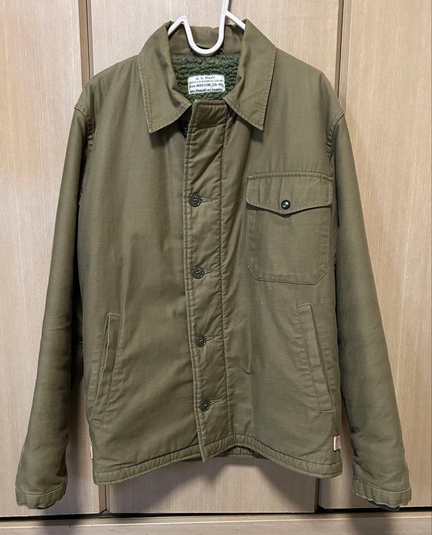 Buzz Rickson's A-2 Deck Jacket Olive M Military L… - image 1