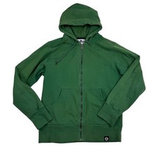 American Giant Mens Full Zip Hoodie Green Cotton Sweatshirt Size XL Made in USA