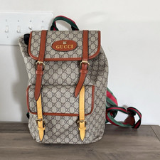 Gucci GG Monogram Backpack Beige Brown Green/...