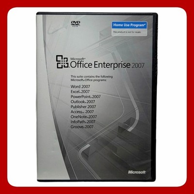 Microsoft Office Enterprise 2007 PC DVD Software Suite Word Excel PowerPoint Key