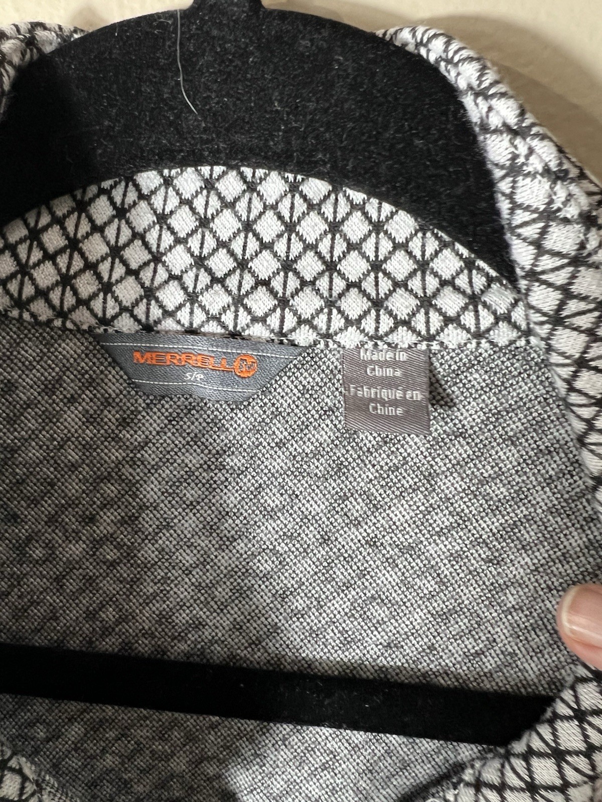 Merrell Indira Snap Placket Pullover Black And Wh… - image 3