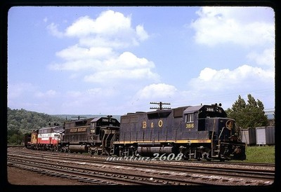 (W) ORIG TRAIN SLIDE - BALTIMORE & OHIO (B&O) 3816 ACTION
