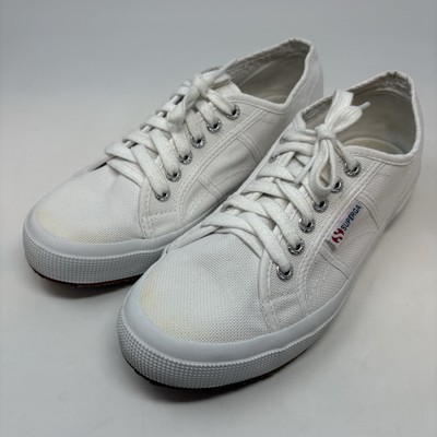 Superga Women's 2750 Cotu Classic Canvas Sneaker White Women 8.5 Men 7 Lace Up