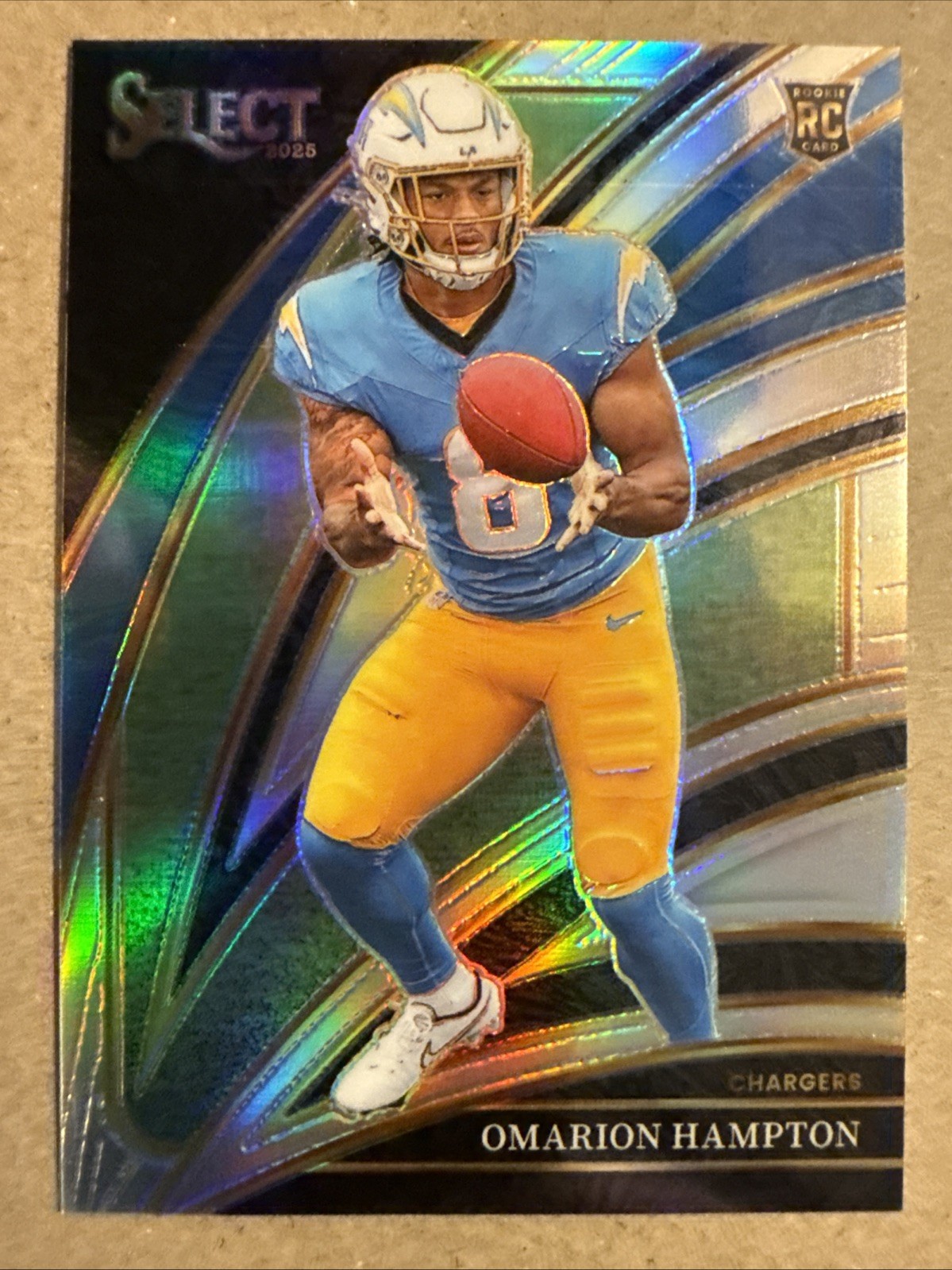 2025 Panini Select Omarion Hampton Club Level Silver #202 Chargers