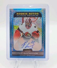 2021-22 O Pee Chee Filip Gustavsson Rooki Autos Blue Traxx