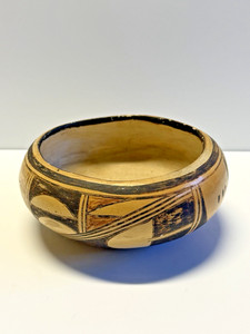 Antique Native American Indian Clay Pottery Old Hopi Bowl; Early 1900's