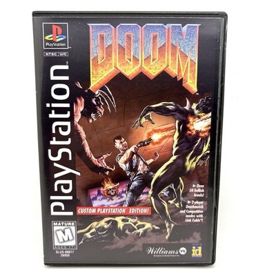 PS1 Doom (Sony PlayStation 1, 1995) OEM PS Case & Custom Artwork