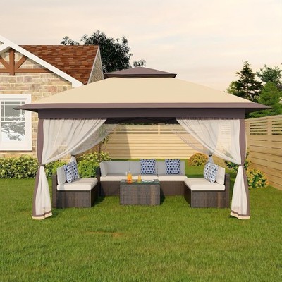 13' x 13' Pop-up Camping Gazebo Camping Canopy Shelter Sun Shade Shelter