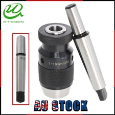 Lathe Drill Chuck MT2/MT3-B18+Taper Arbor Keyless Precision Self Tighten 1-16mm