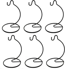 Artliving (6 Pack) 6 inch Small Ornament Display Stand, Iron Hanging Black