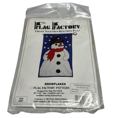 The Flag Factory Create Your Own Flag Snowflakes Snowman #63834 craft pattern