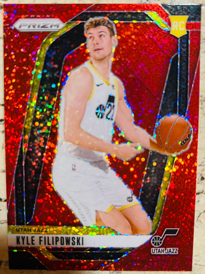 Kyle Filipowski 2024-25 Panini Prizm Red Sparkle RC Utah Jazz #263