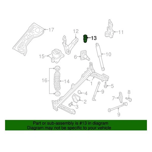 For Chrysler PT Cruiser 2003-2010 Mopar 04656447AC Rear Control Arm Bumper Foto 4 de 4