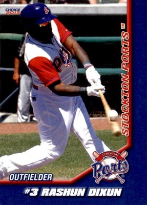 2013 Stockton Ports Choice #5A Rashun Dixun Error Dixon Madison Mississippi Card