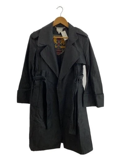 CELINE Trench cappotto taglia 36 cotone grigio 28B00 2144 logo ricamato