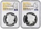 2025 S Morgan & Peace Silver Dollar $1 NGC PF 70 Ultra Cameo #2146-2147
