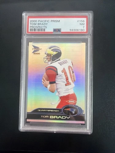 2000 Pacific Prism Prospects Tom Brady Rookie  PSA 7