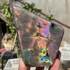 500g Natural purple labradorite quartz crystal freeform specimen healing