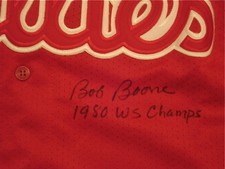 BOB BOONE AUTOGRAPHED JERSEY (PHILLIES) W/ PROOF!