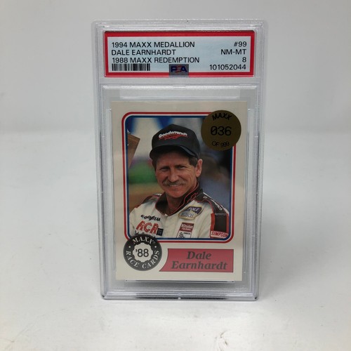 1988 Dale Earnhardt MAXX #99 Medallion 1994 Redemption 036/999 PSA 8 NM Mint - Picture 4 of 9