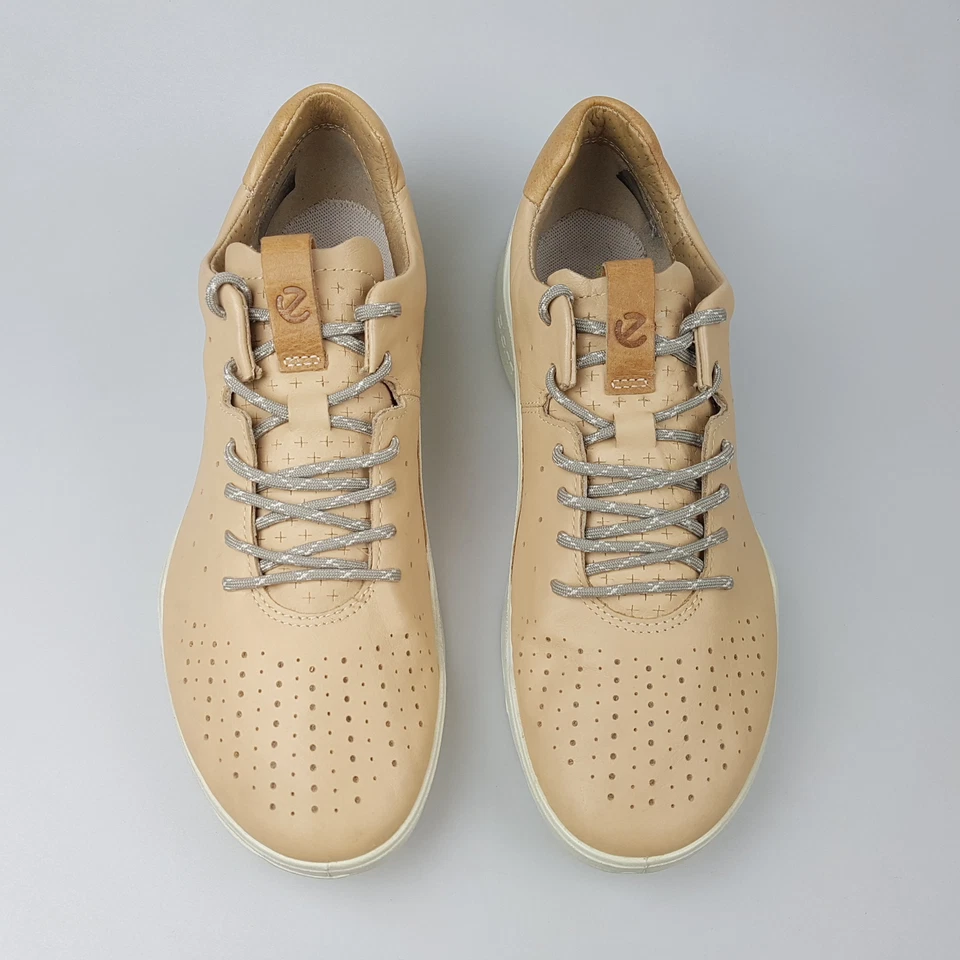 Women's ECCO Sz 8 US Shoes Tan White Leather Low Ladies | 3+ Extra 10% Off Foto 3 de 4