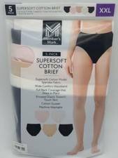 Member's Mark Women's 5-Pack Super-Soft Cotton Brief Panties Size XX-Large.