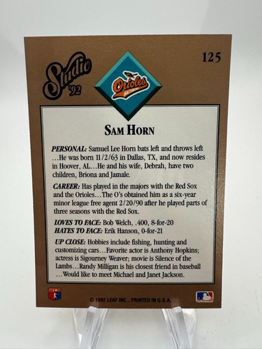 1992 Leaf Studio Baseball - #1-250 - Complete Your Set - You Pick - Picture 271 of 519