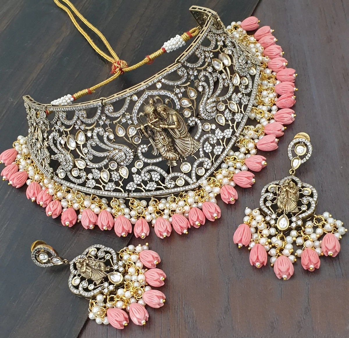 Cz choker necklace best sale gold