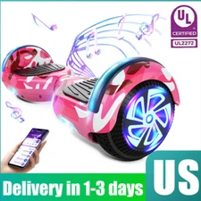 New Two Wheel Electric Scooter 6.5" Hoverboard for Kids w/ Bluetooth Lights ✔