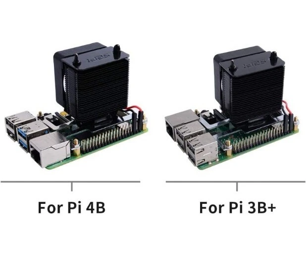 Ventilador de refrigeración torre ICE GeeekPi Raspberry Pi, ventilador de refrigeración RGB, color negro Foto 4 de 4