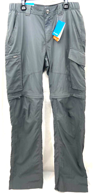 NEW Columbia XM0102-028 Kestrel Trail Convertible Grey Shorts