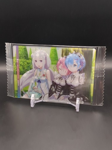 Emilia Ram Rem #17 UnOpen Re:Zero wafer card Plastic Bandai 2019-2022 TCG Japan - Picture 1 of 12