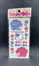 NEW VINTAGE Sanrio Hello Kitty Temporary Tattoos Blue/Pink Roses 1998 
