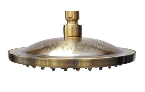 8-inch Antique Bronze Round Rainfall Shower Head Bathroom Top Sprayer ash001 - Bild 1 von 9