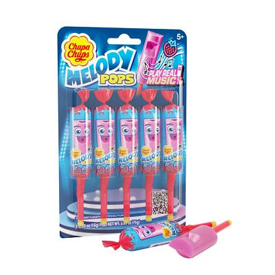Chupa Chups Melody Pops 5 ct   Erdbeere