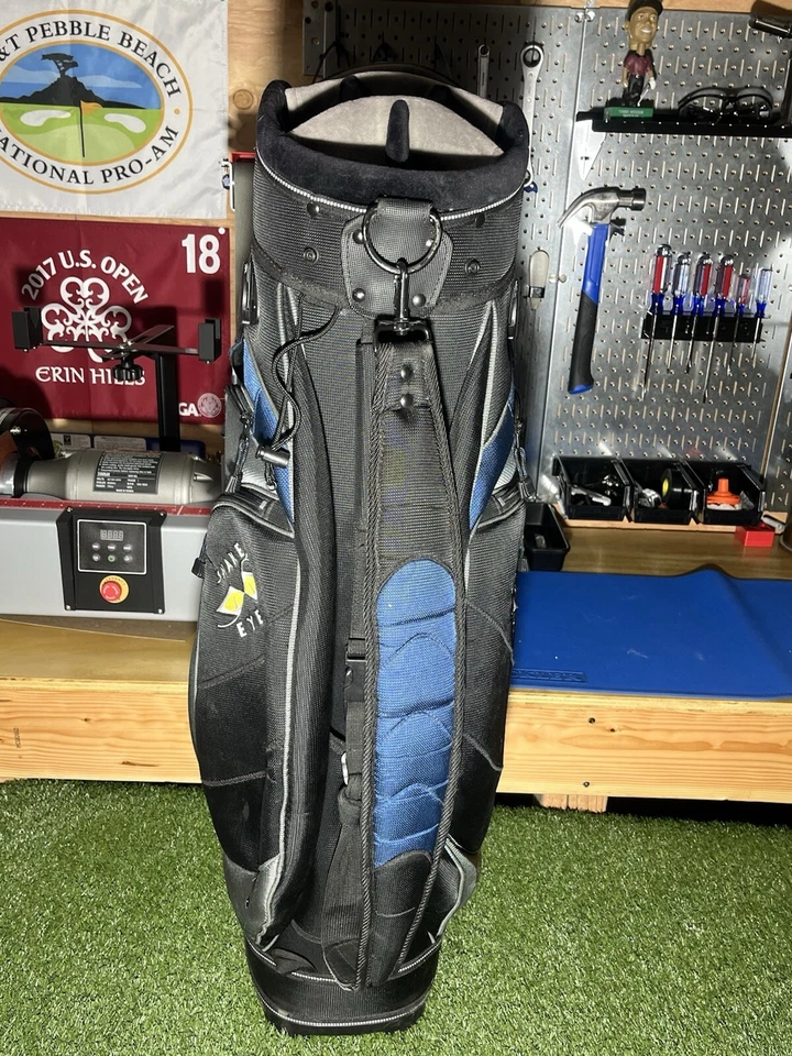 Vintage Snake Eyes Blue and Grey Staff Cart Bag 8-way - Image 3 of 4