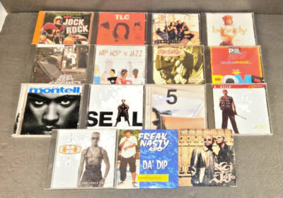 LOT OF 15 VINTAGE HIP-HOP, RAP, MUSIC CDS - R.KELLY, HAMMER