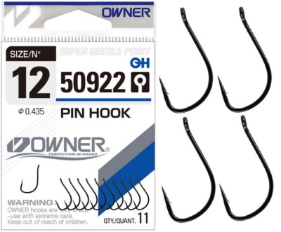 Owner PIN Hook Super Needle Point Barbed Coarse Fishing Hooks 50922 #4-18