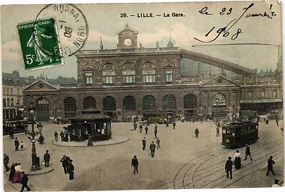 CPA LILLE - La Gare (23. Januar 1908) (204481)